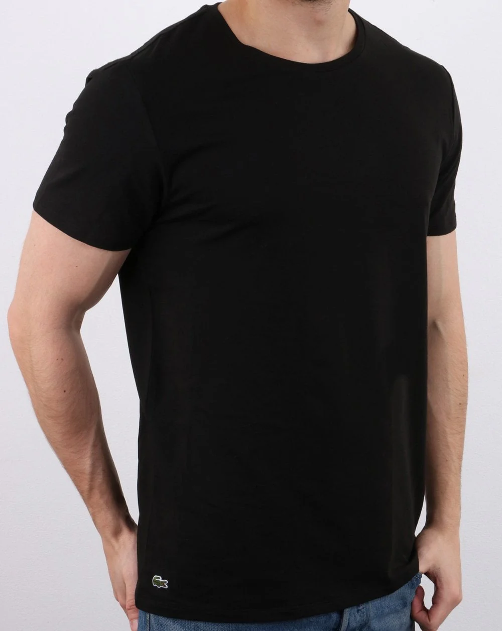 Lacoste Twin Pack Crew Neck T-shirts Black - Image 2