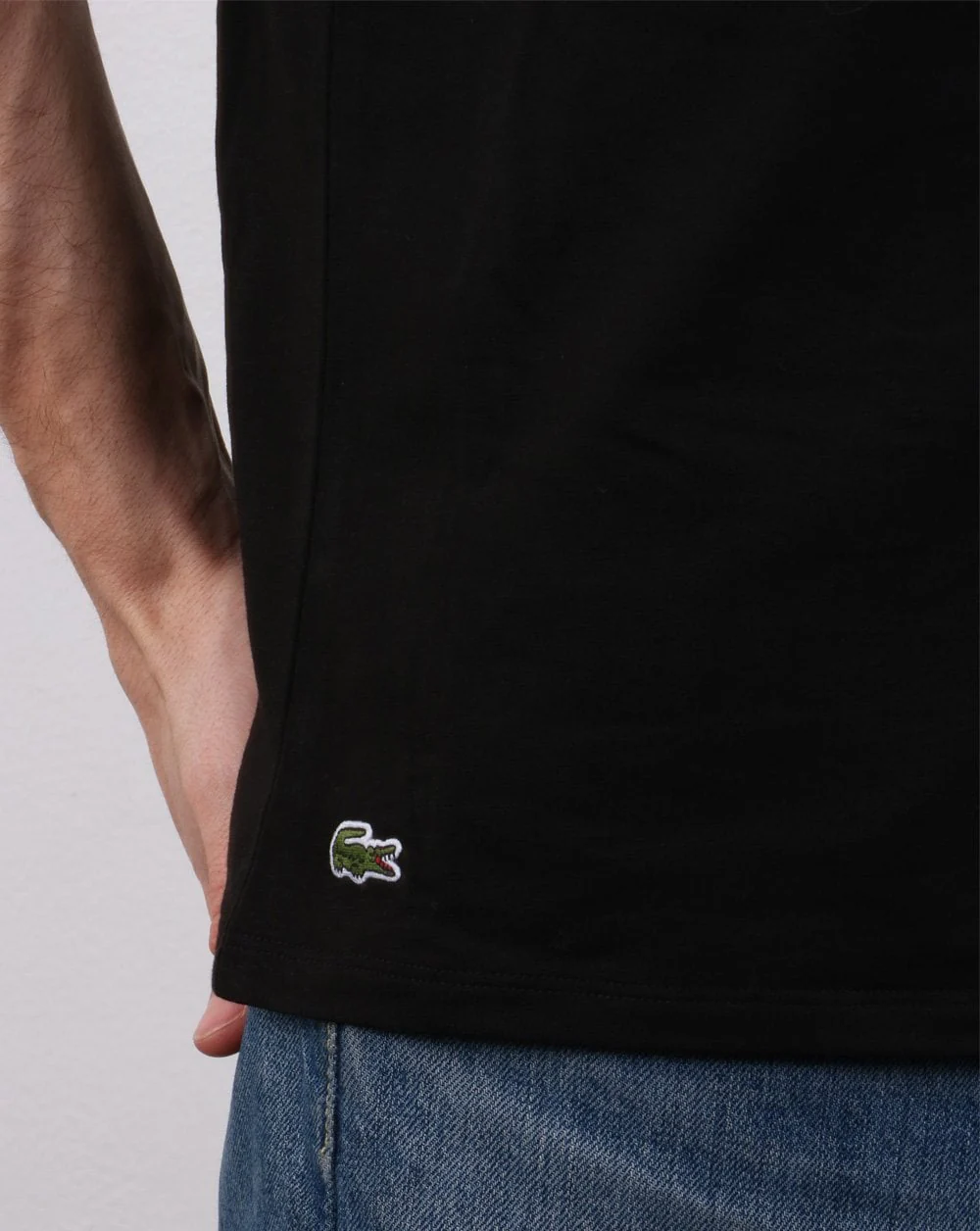 Lacoste Twin Pack Crew Neck T-shirts Black - Image 3