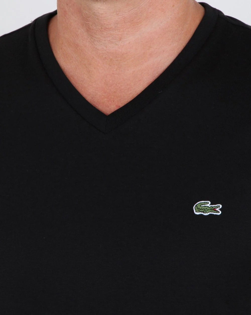 Lacoste V-neck T-shirt Black - Image 2