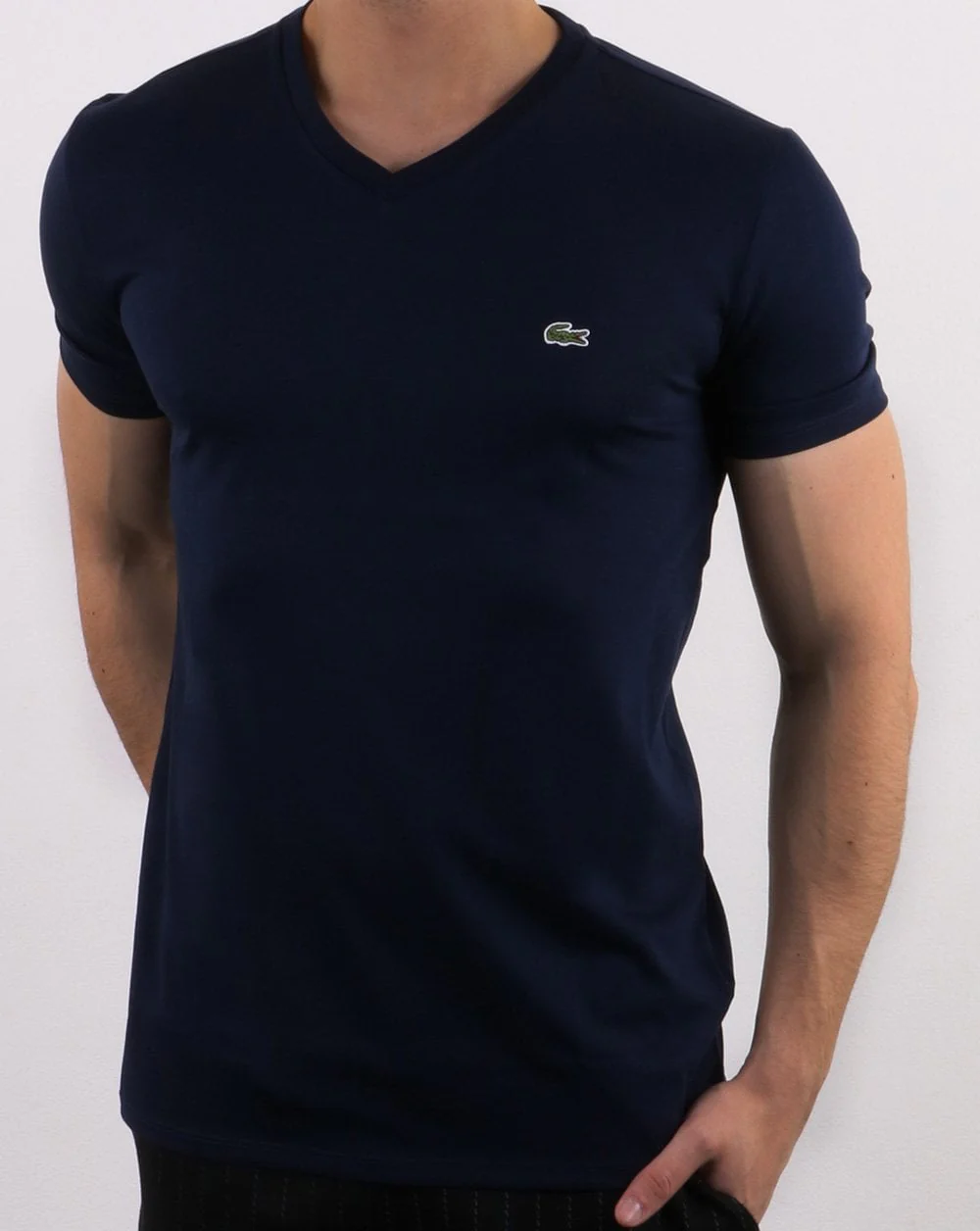Lacoste V-neck T-shirt Navy - Image 2