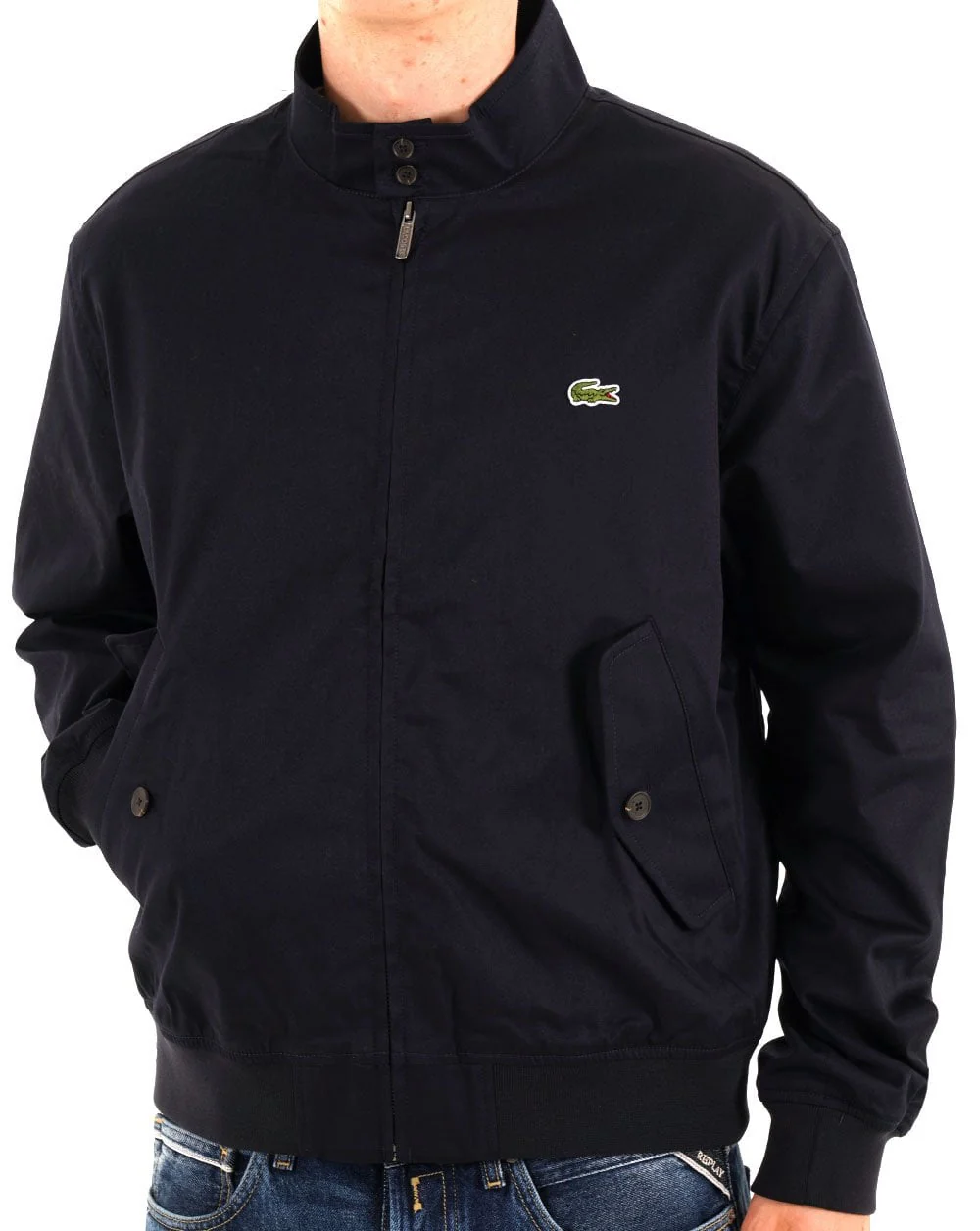 Lacoste Water Repellent Twill Harrington Navy - Image 4