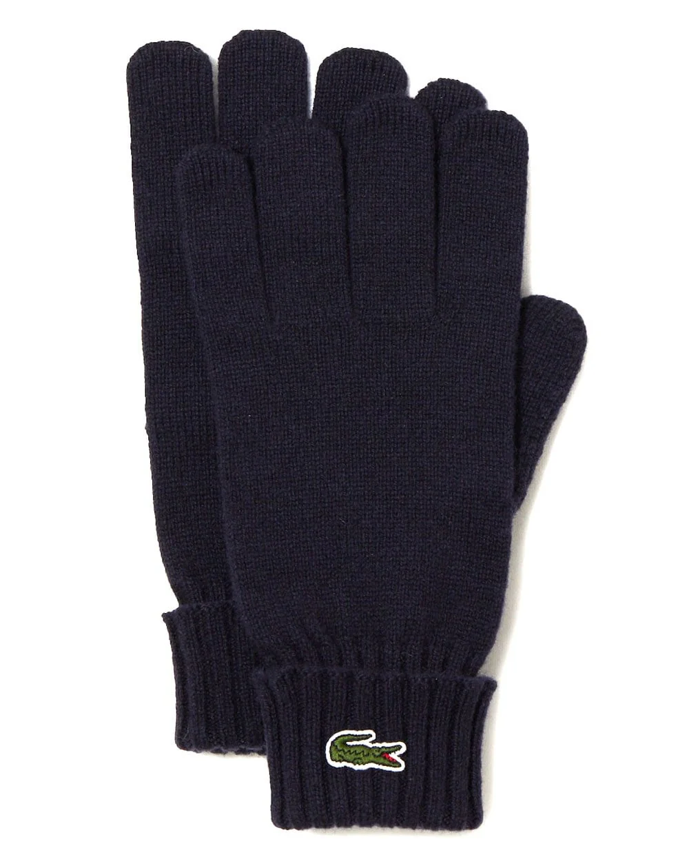 Lacoste Wool Jersey Gloves Navy