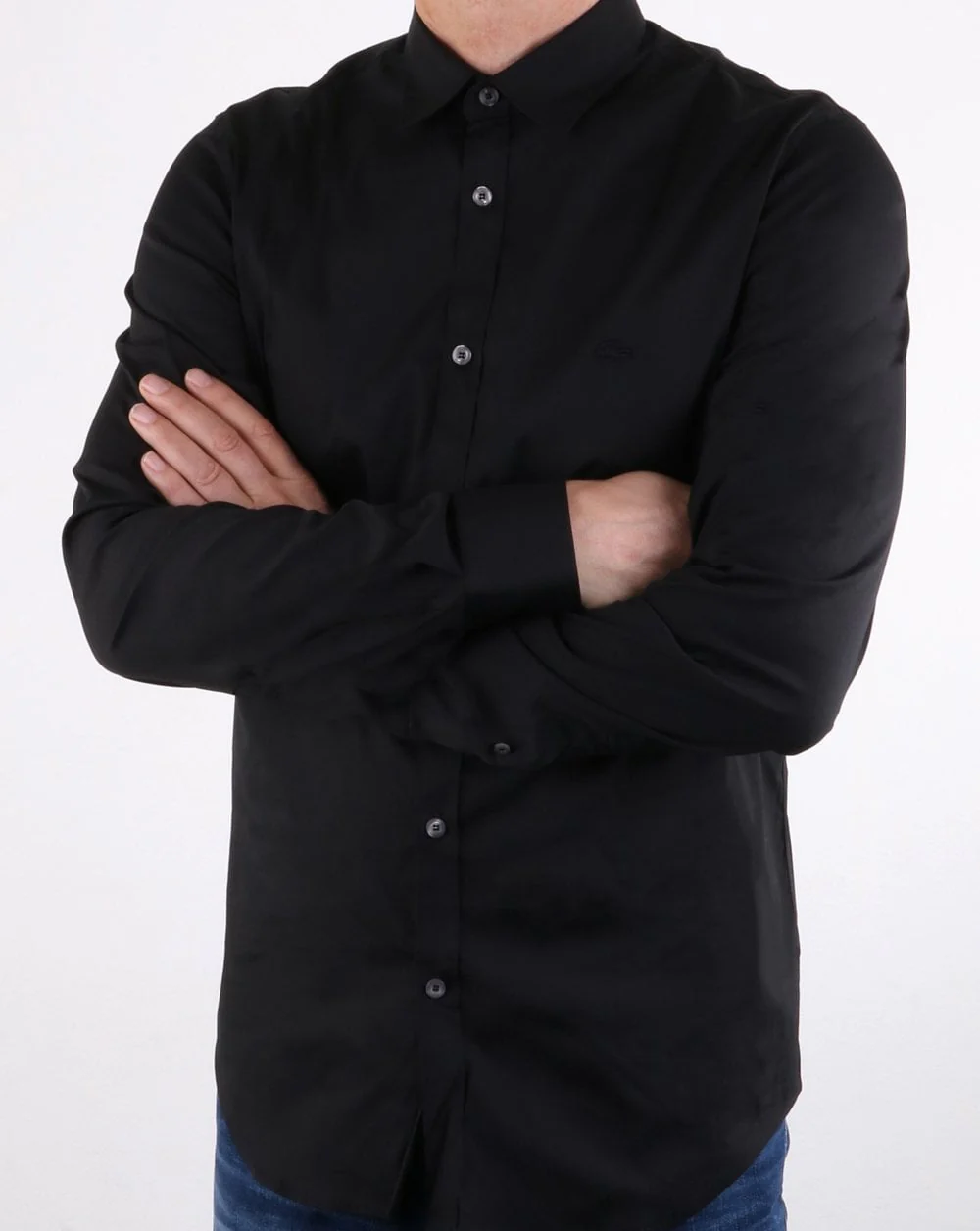 Lacoste Woven Shirt Black - Image 2