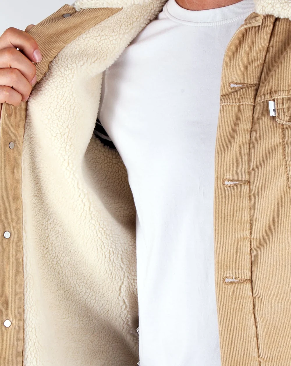 Levis Corduroy Sherpa Trucker Jacket Chino - Image 2
