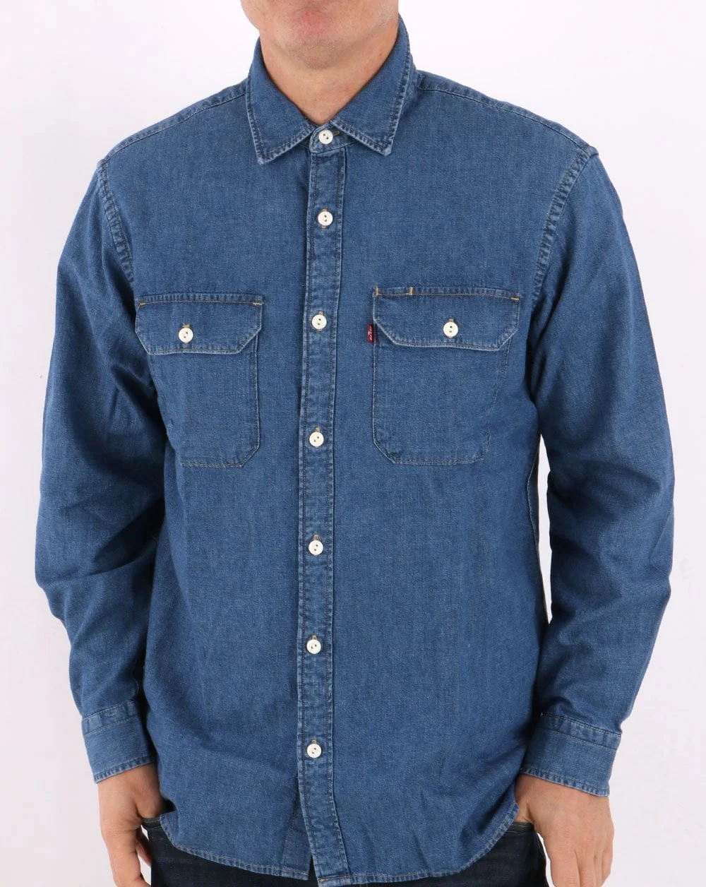 Levi's Denim Worker Shirt Dark Blue - Image 2