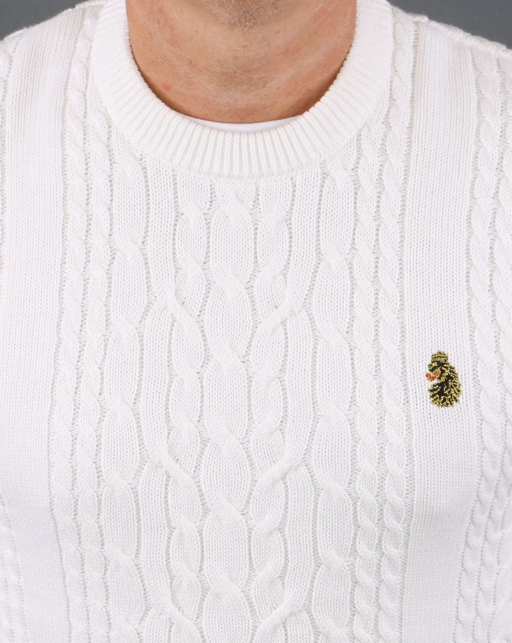 Luke Carter Johnson Cable Knit Cream - Image 2