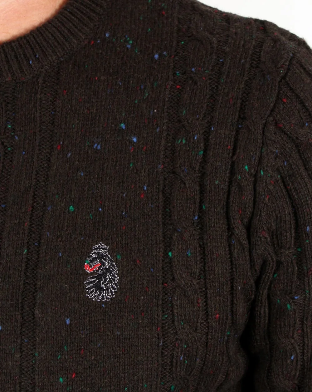 Luke Hortens Fleck Jumper Olive - Image 2