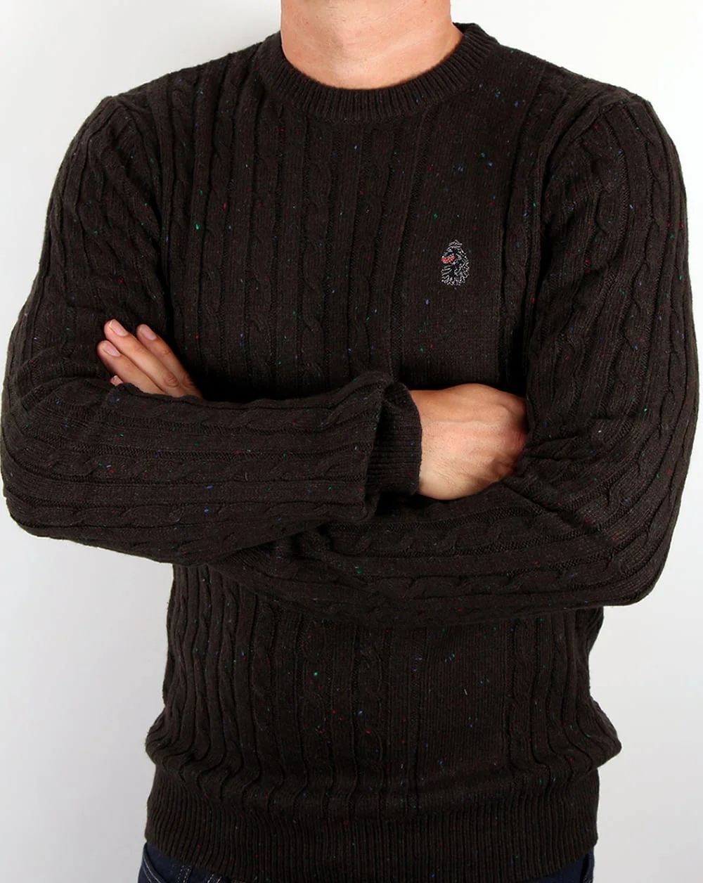 Luke Hortens Fleck Jumper Olive - Image 3