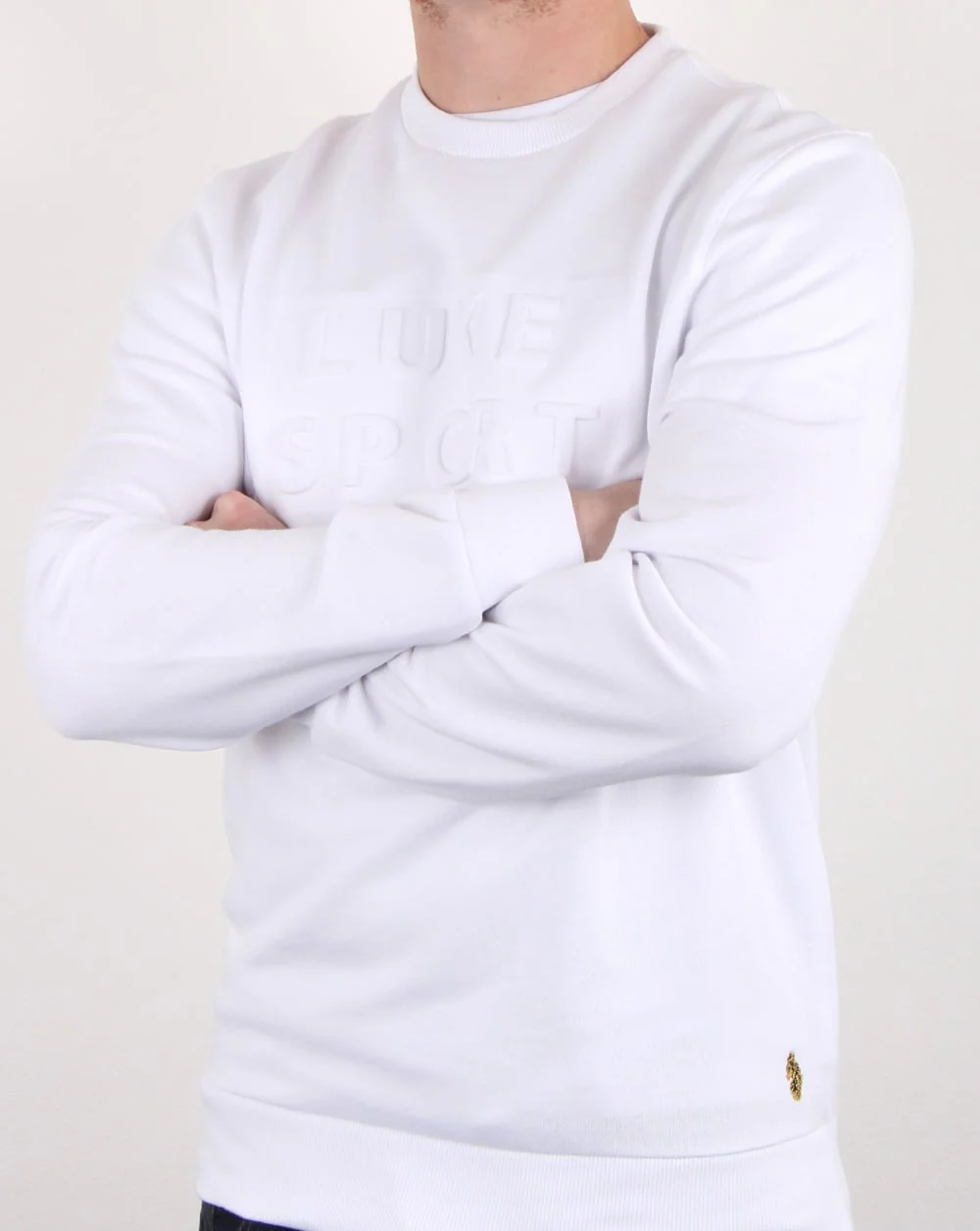 Luke Lewis Sport 3d Crew Neck White - Image 3