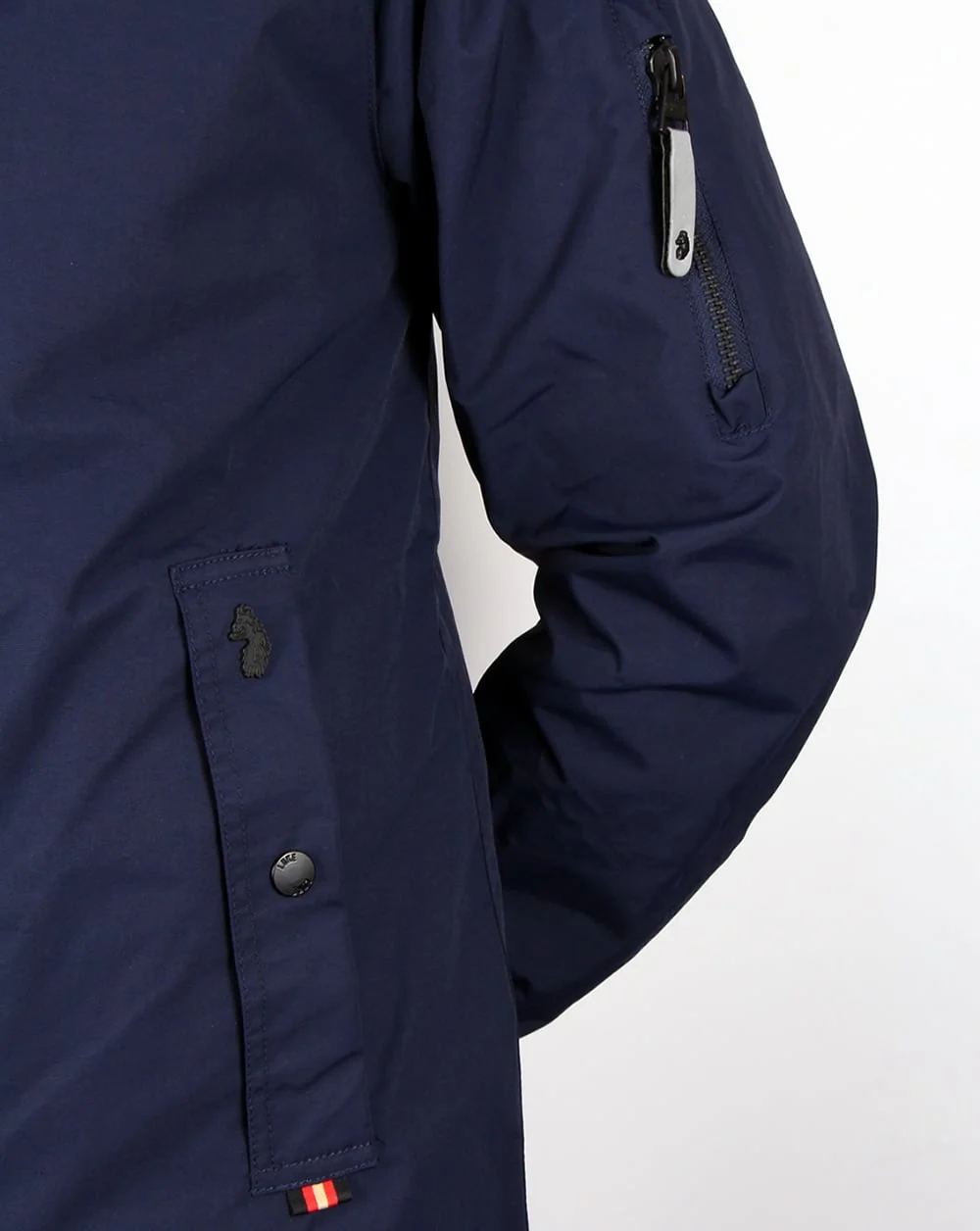 Luke Nation Long Length Jacket Navy - Image 2
