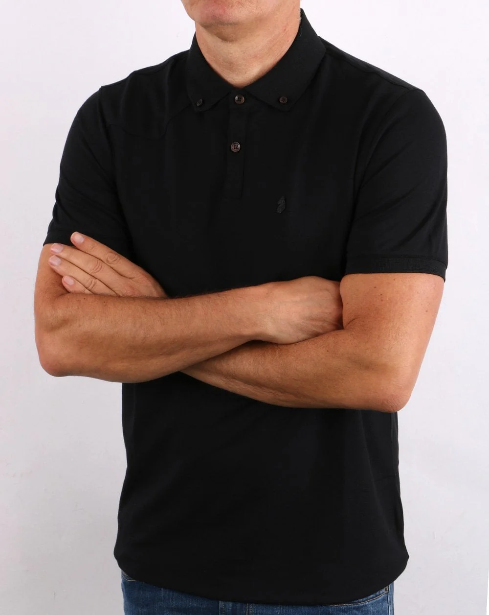 Luke New Bil Polo Shirt Black - Image 3