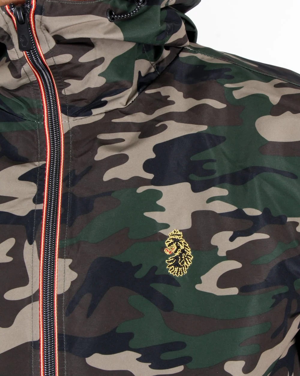 Luke Raleigh Hooded Jacket Olive Camo - Image 2