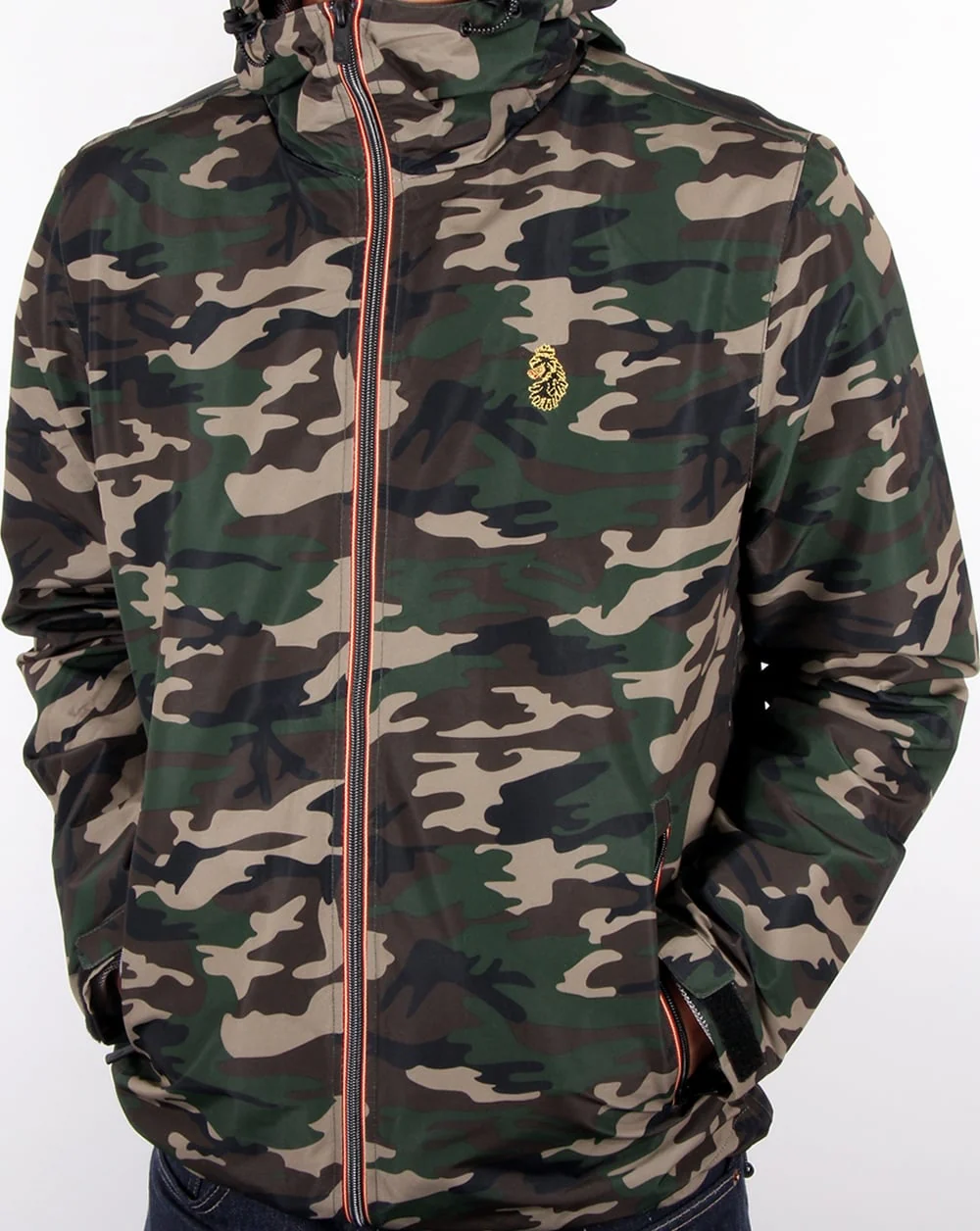 Luke Raleigh Hooded Jacket Olive Camo - Image 3