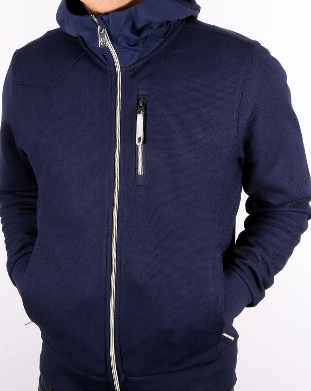 Luke Solid Ground Hoodie Navy - Image 3