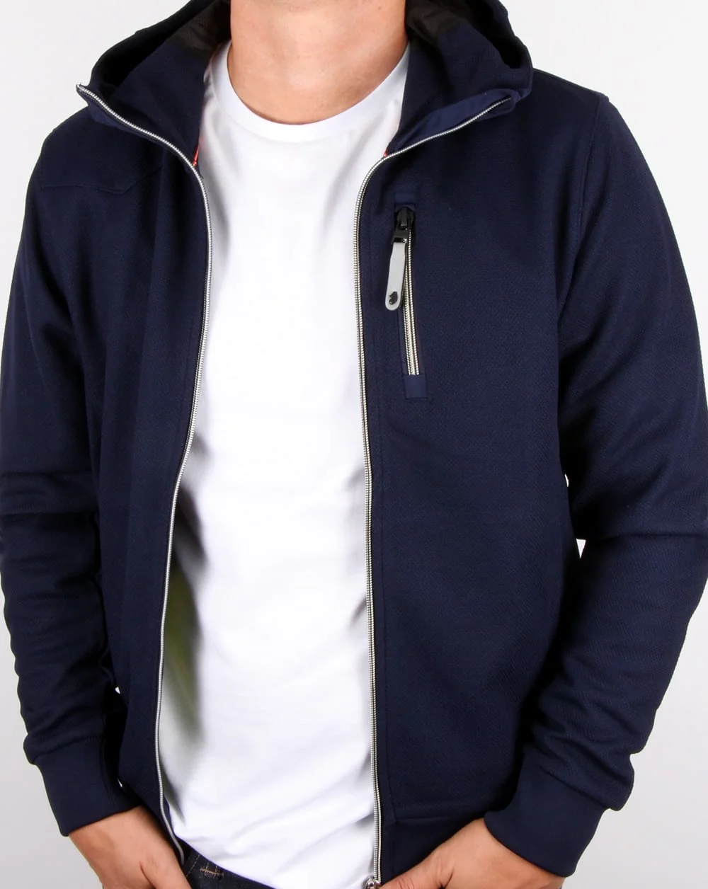 Luke Solid Ground Hoodie Navy - Image 4