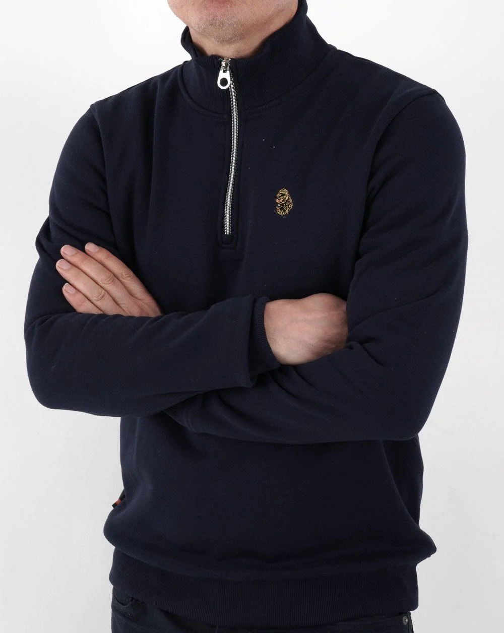 Luke Sport Sydney 1/4 Zip Sweatshirt Navy - Image 3