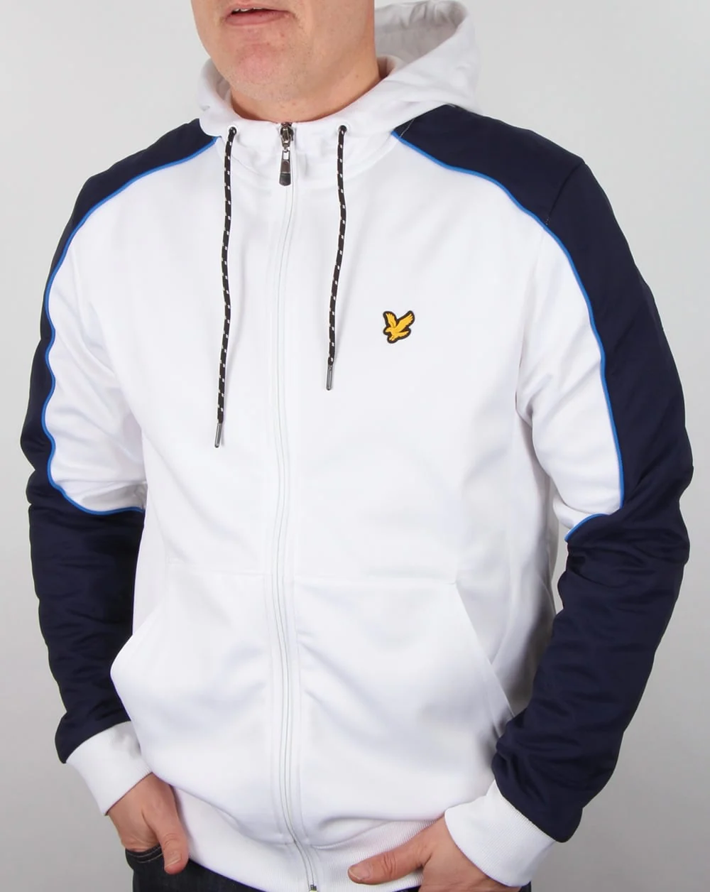 Lyle And Scott Active Hurst Hooded Track Jacket White - Image 2