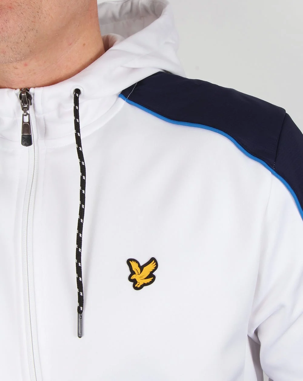 Lyle And Scott Active Hurst Hooded Track Jacket White - Image 3