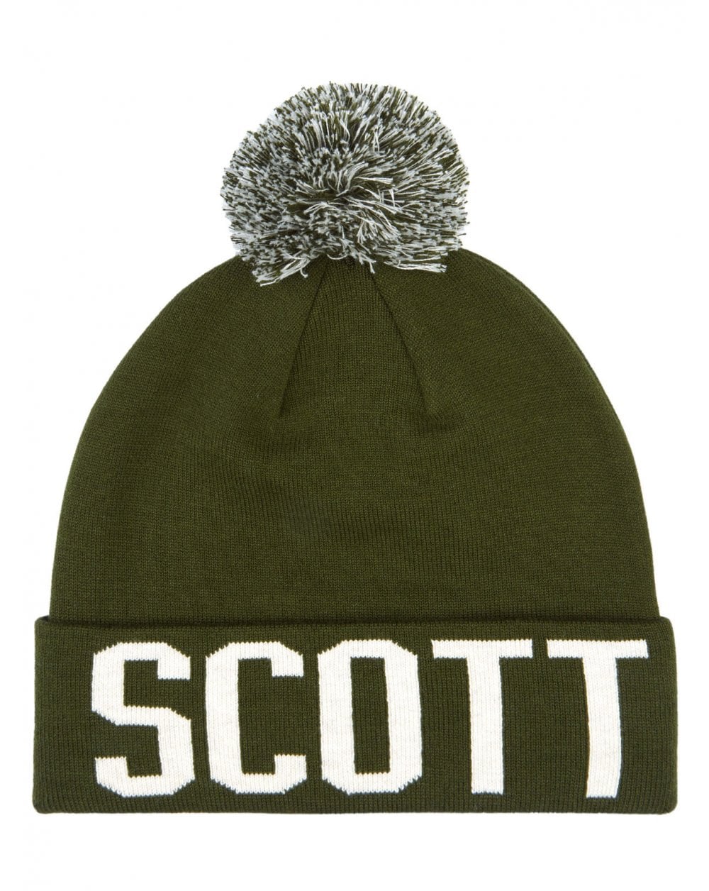 Lyle And Scott Block Logo Bobble Hat Woodland Green - Image 2