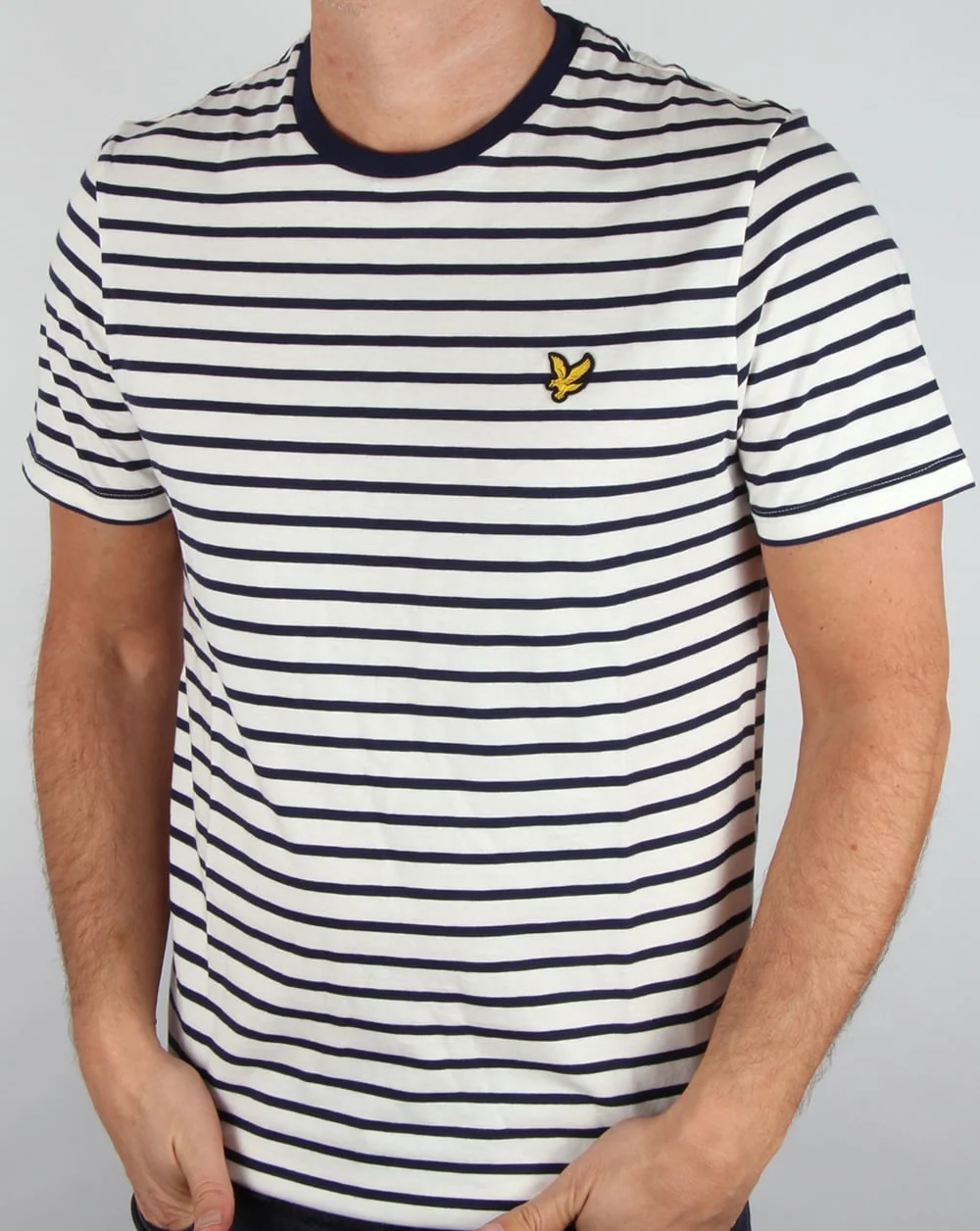 Lyle And Scott Breton Stripe T-shirt Off White
