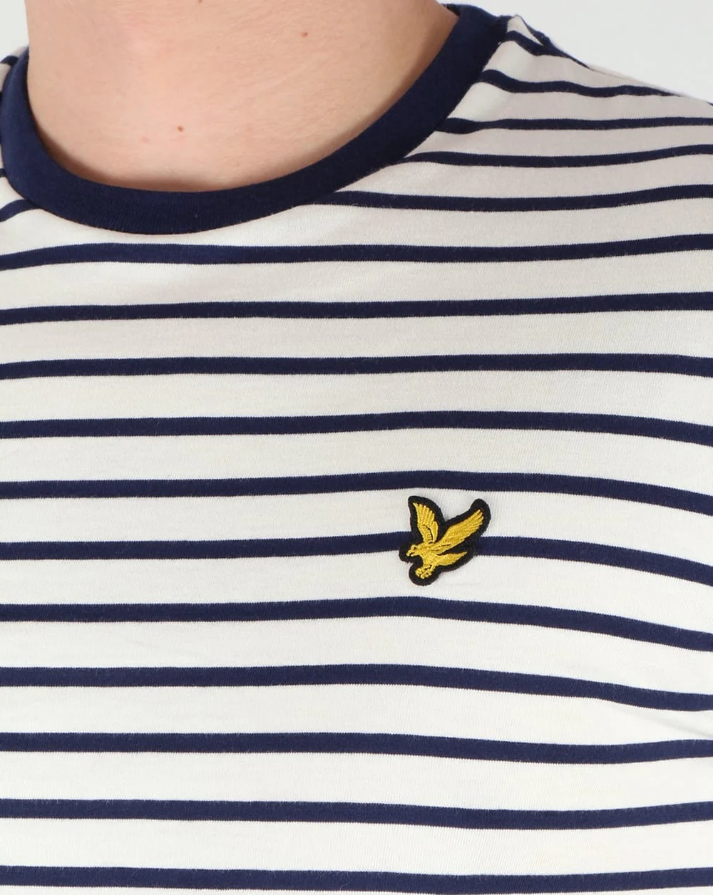 Lyle And Scott Breton Stripe T-shirt Off White - Image 2