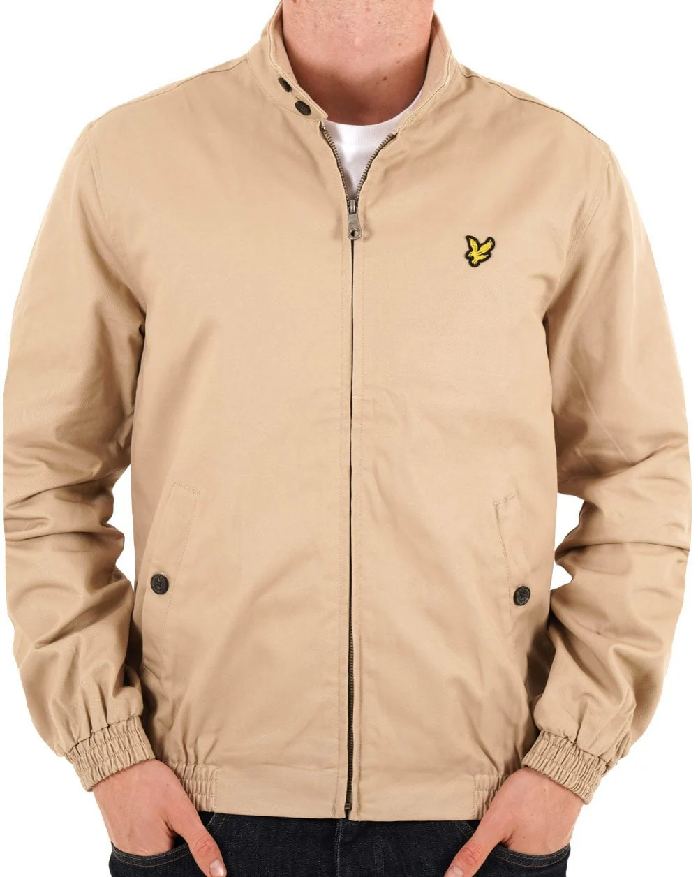 Lyle And Scott Check Lined Harrington Jacket Stone