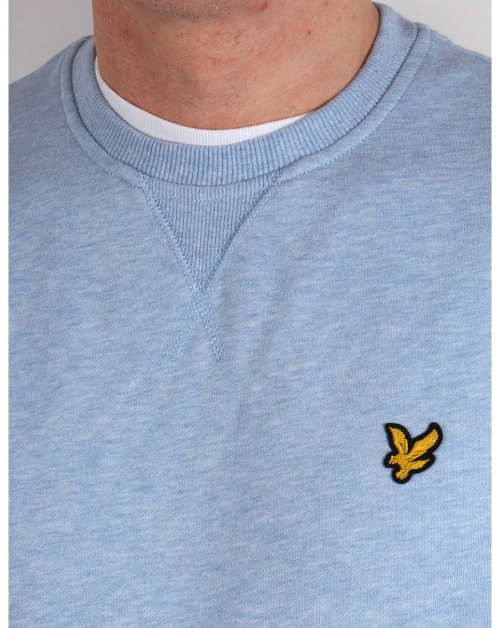 Lyle And Scott Crew Neck Sweatshirt Blue Marl - Image 2
