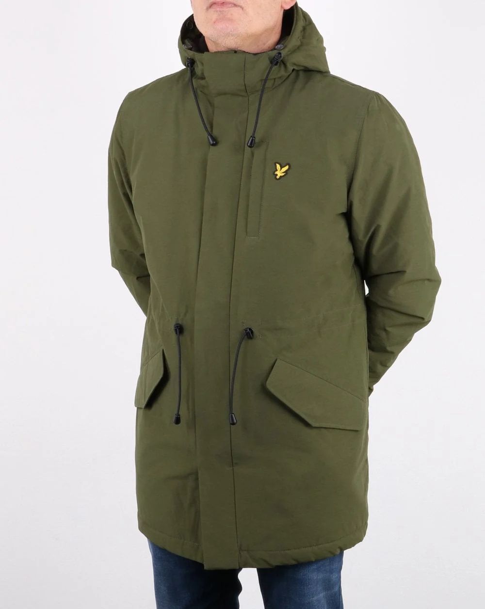 Lyle And Scott detachable Fur Fleece lined Parka Green