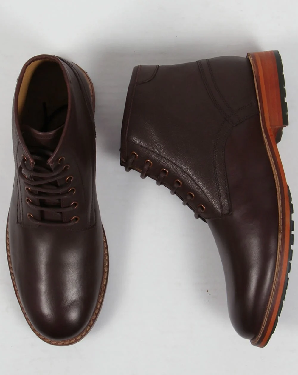 Lyle And Scott Everyman Leather Boots Brown - Image 2