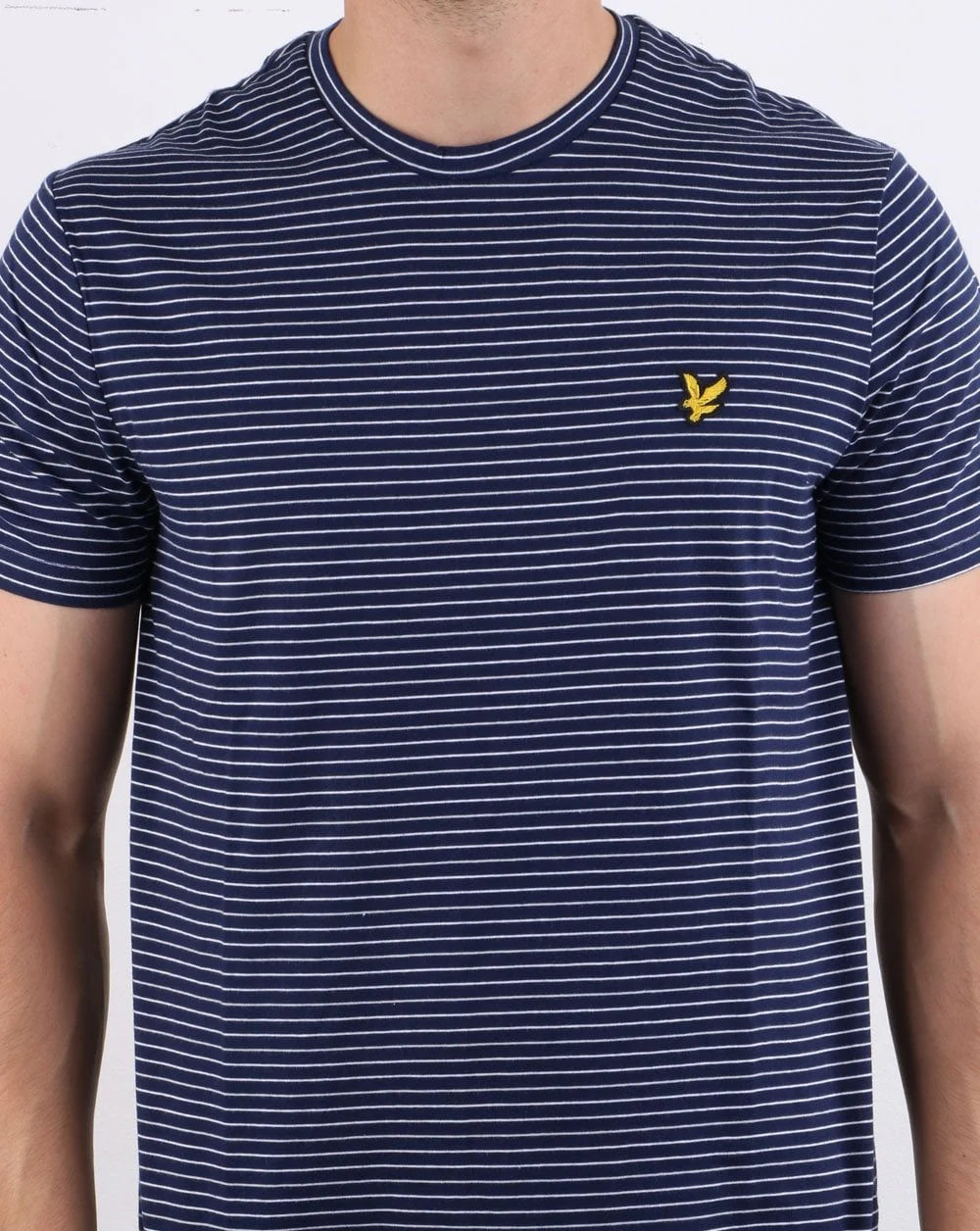 Lyle And Scott Fine Stripe T-shirt Navy - Image 4