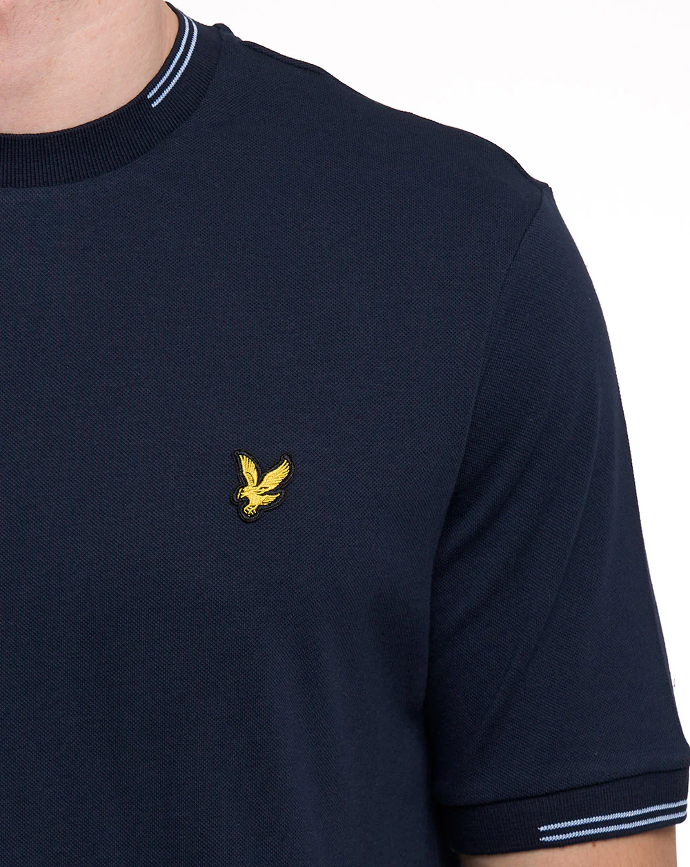 Lyle & Scott Fine Tipped T Shirt Dark Navy - Image 3