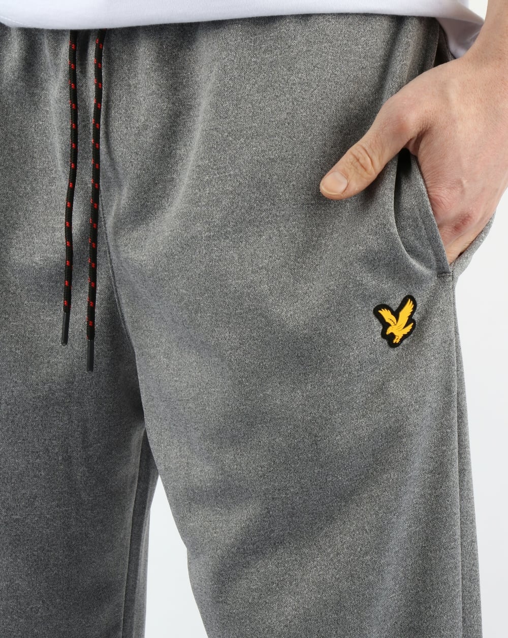 Lyle And Scott Fitness Hislop Fleece Track Pants Grey Marl - Image 2