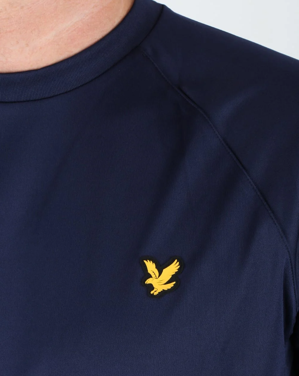 Lyle And Scott Fitness Long Sleeve Fitness T Shirt Navy - Image 2