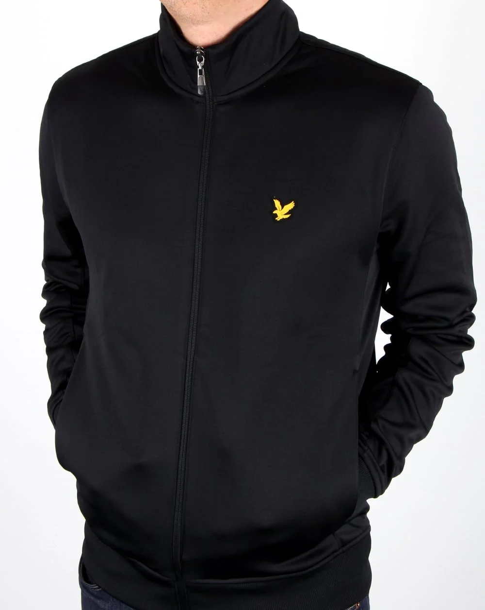 Lyle And Scott Funnel Neck Track Top True Black - Image 2