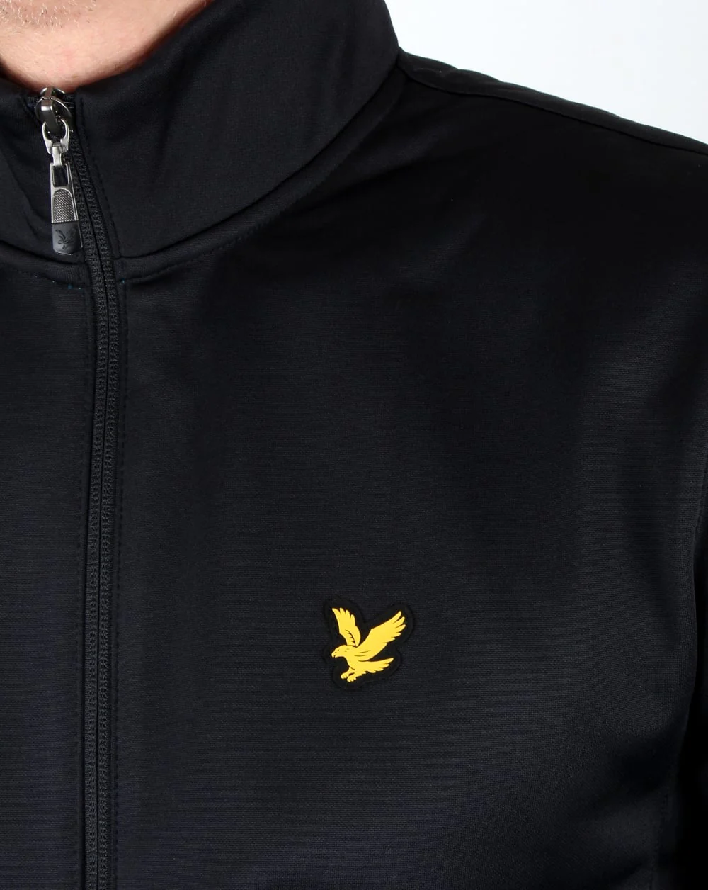 Lyle And Scott Funnel Neck Track Top True Black - Image 3