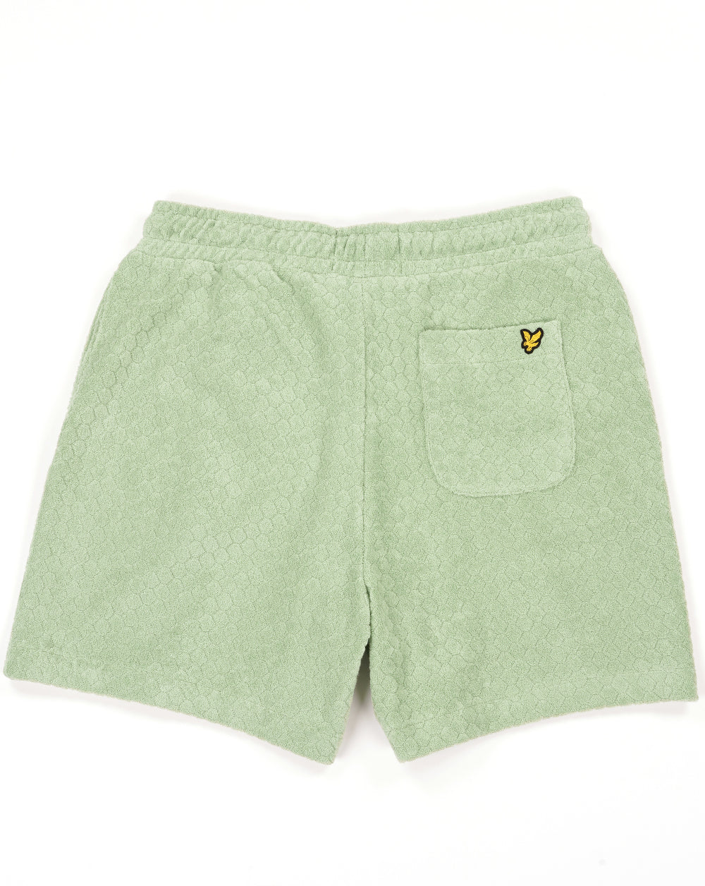 Lyle & Scott Honeycomb Towelling Shorts Sage Green - Image 2