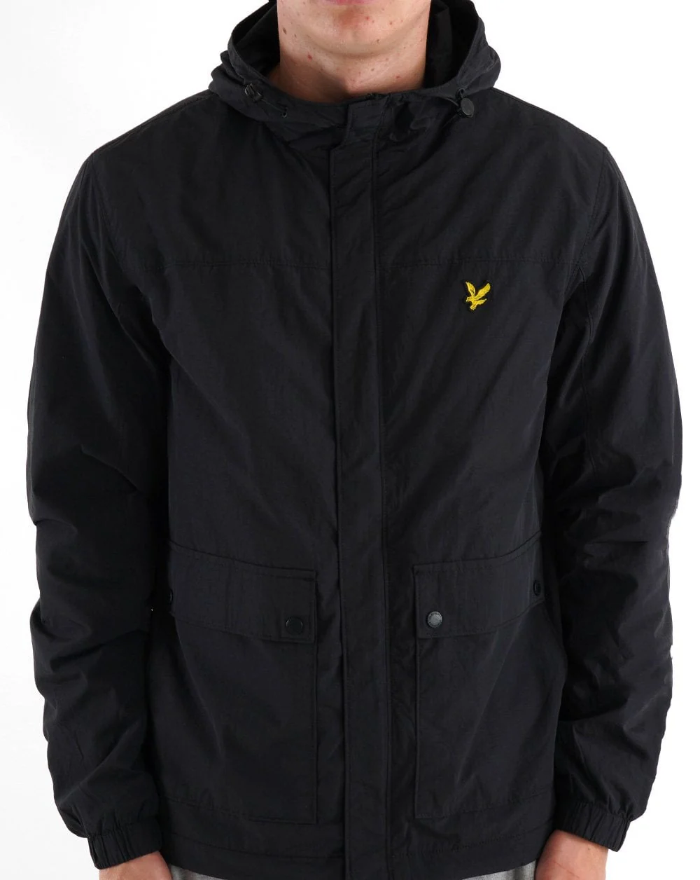 Lyle And Scott Hooded Pocket Jacket Jet Black - Image 2