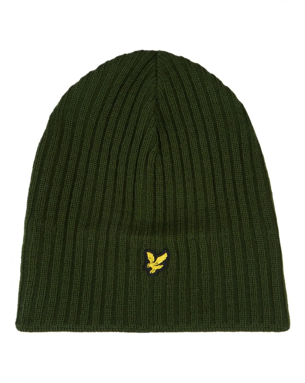 Lyle And Scott Knitted Rib Beanie Woodland Green