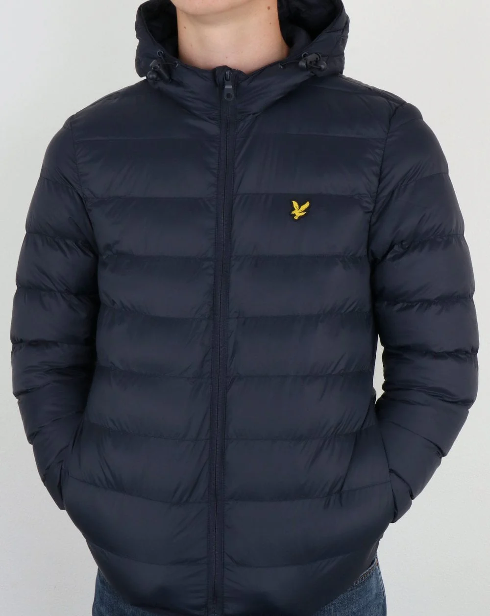 Lyle And Scott Lightweight Puffer Jacket Dark Navy - Image 3