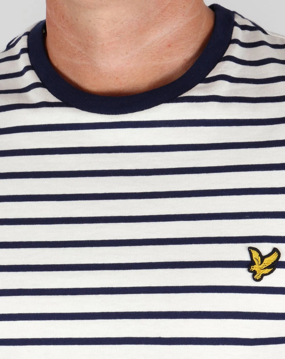 Lyle And Scott Long Sleeve Breton Stripe T-shirt Off White - Image 2