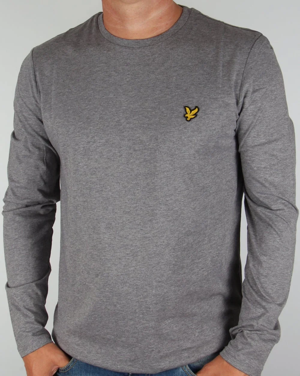 Lyle And Scott Long Sleeve T-shirt Mid Grey Marl - Image 2