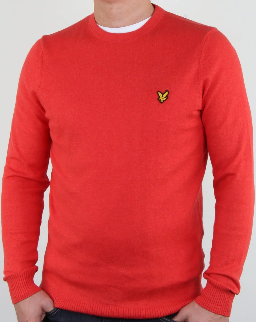 Lyle And Scott Merino Jumper Poppy Marl