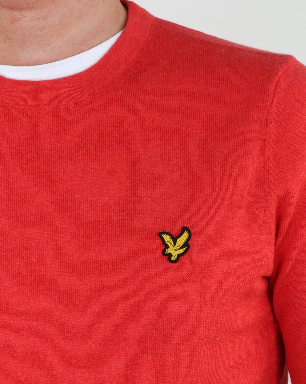 Lyle And Scott Merino Jumper Poppy Marl - Image 2