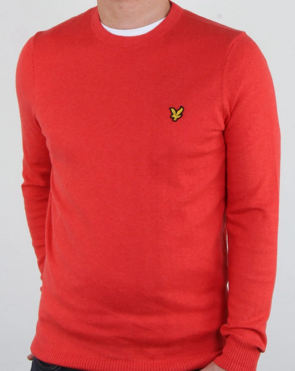 Lyle And Scott Merino Jumper Poppy Marl - Image 3