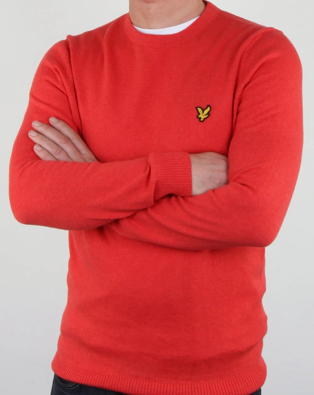 Lyle And Scott Merino Jumper Poppy Marl - Image 4