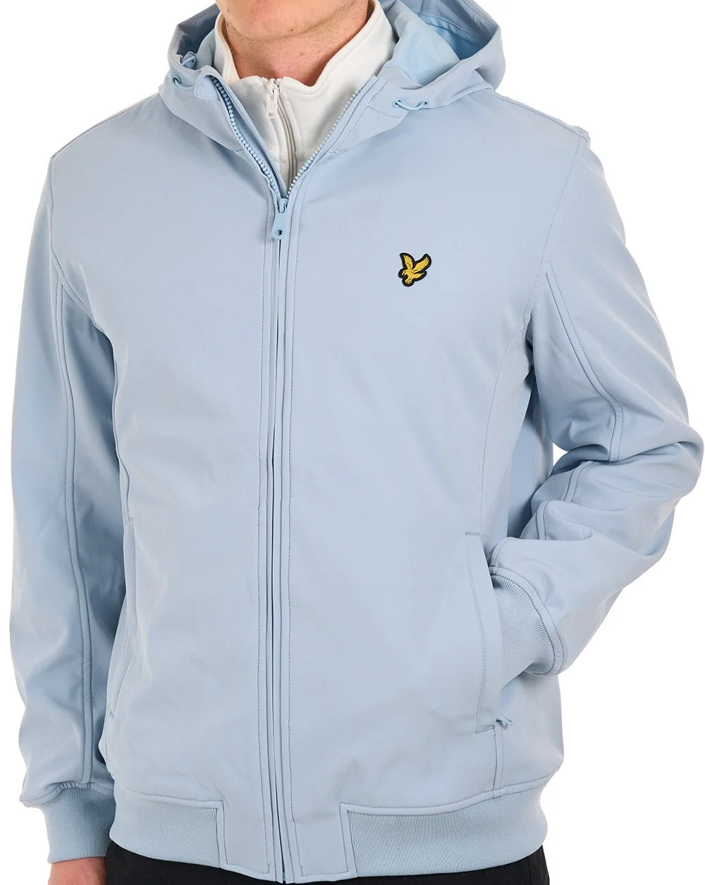 Lyle & Scott Mesh Back Softshell Jacket Opal Blue - Image 3