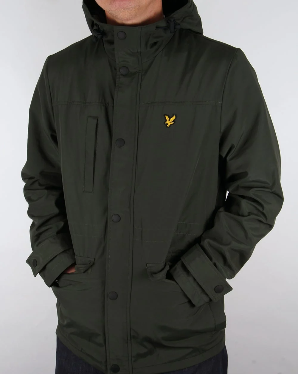 Lyle And Scott Microfleece Lined Jacket Dark Sage - Image 3