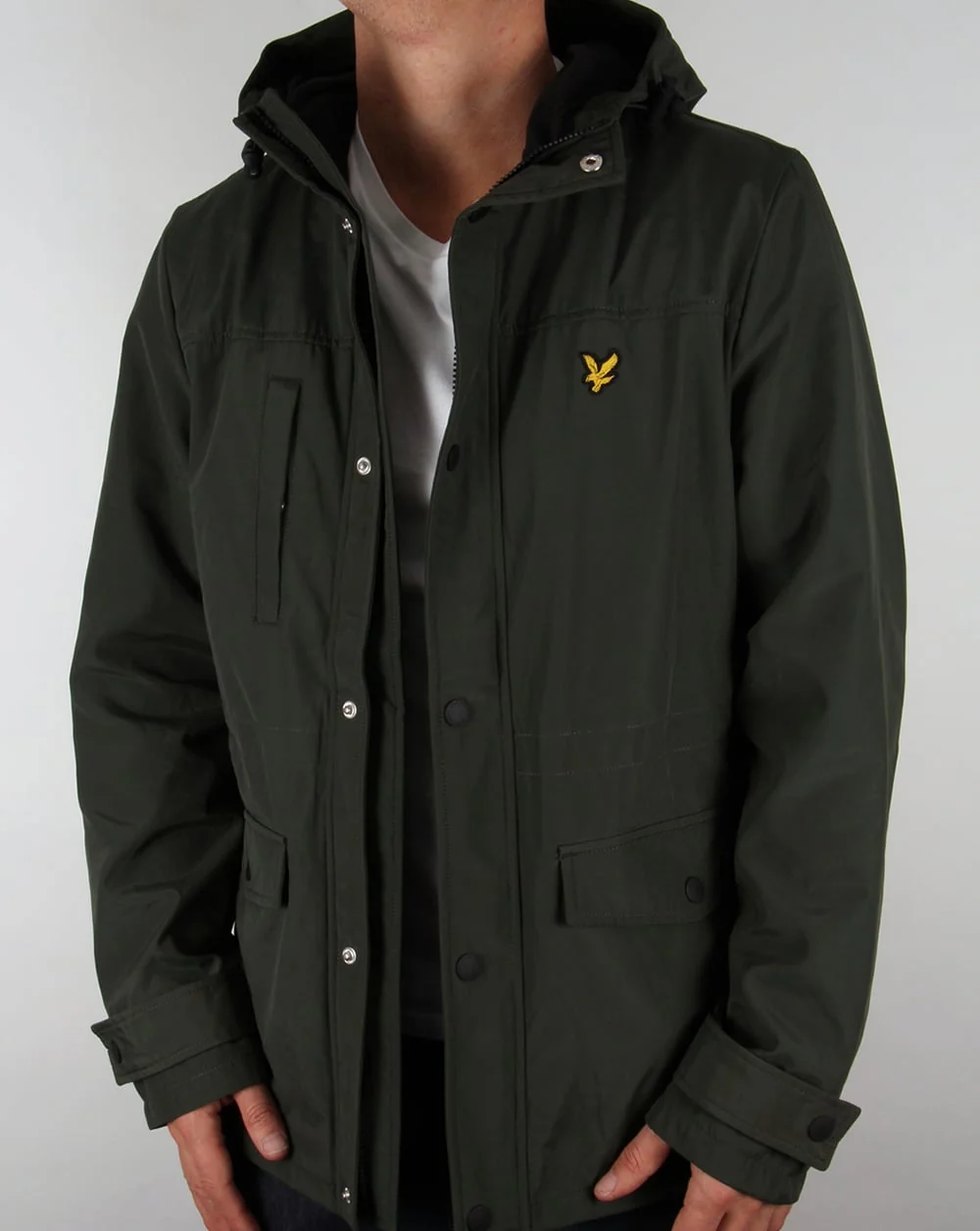 Lyle And Scott Microfleece Lined Jacket Dark Sage - Image 4