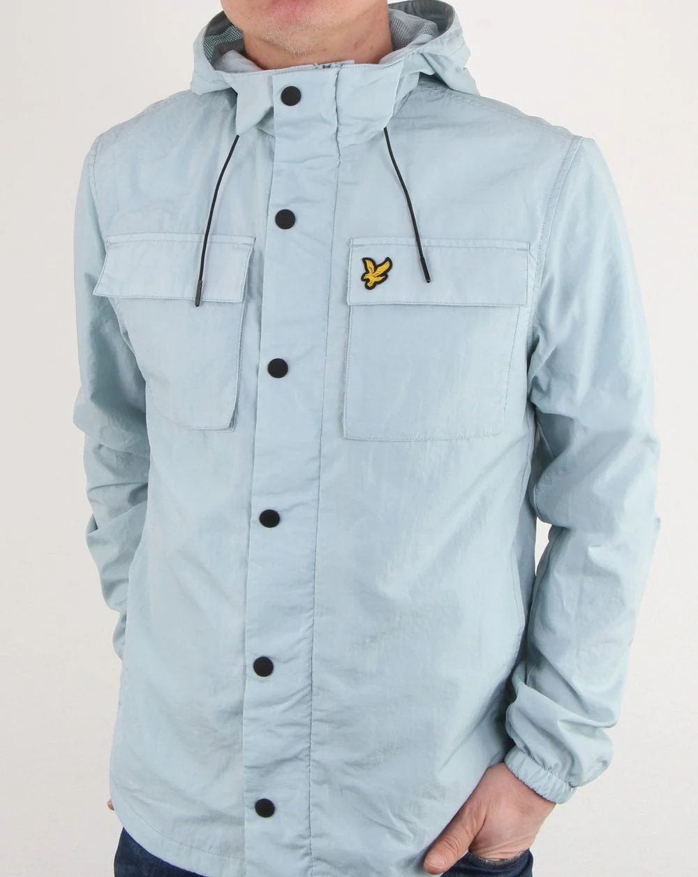 Lyle And Scott Pocket Jacket Sky Blue - Image 3
