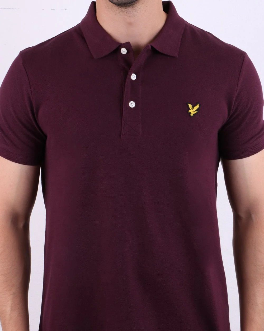 Lyle And Scott Polo Shirt Burgundy - Image 4